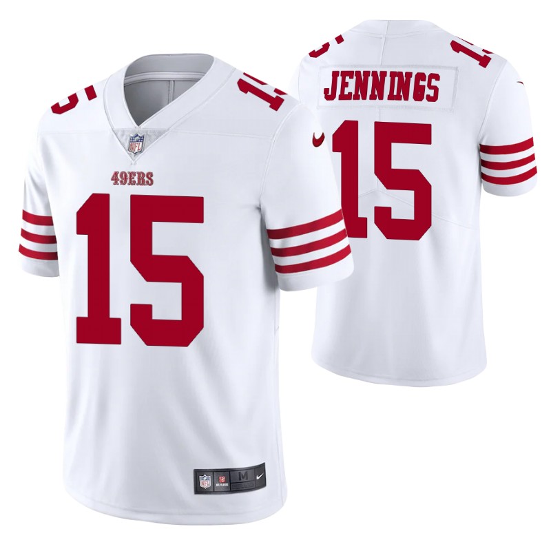 49ers jauan jennings vapor limited white jersey men stitched