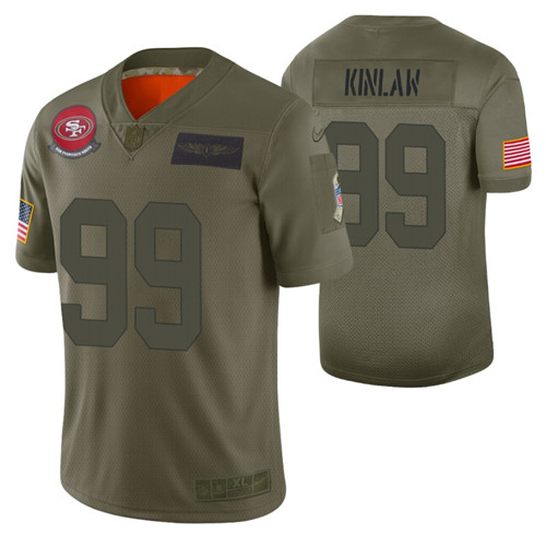 49ers javon kinlaw 2019 salute to service jersey olive men stitched