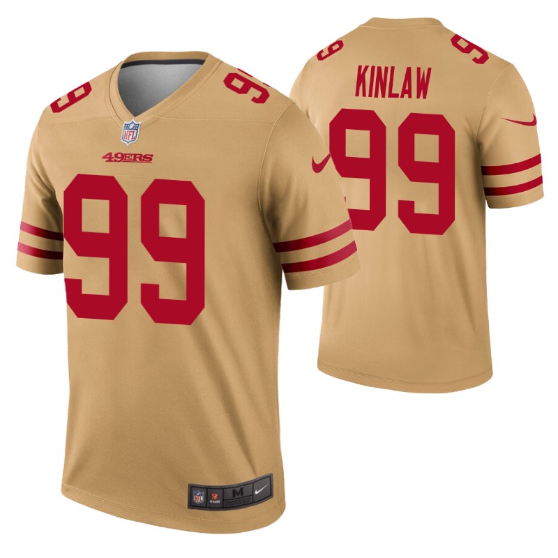 49ers javon kinlaw inverted legend jersey  stitched