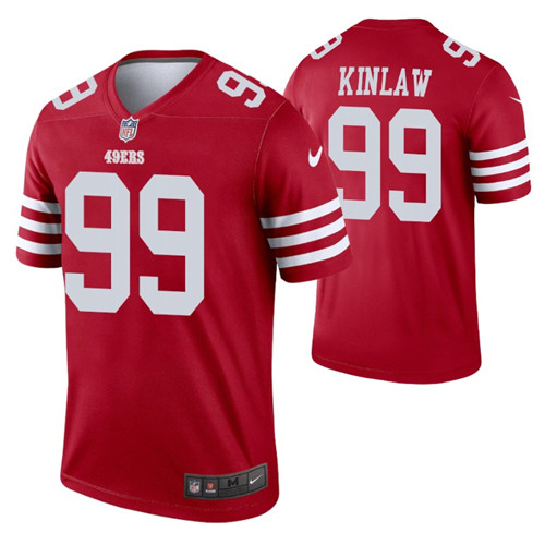 49ers javon kinlaw jersey scarlet legend men's stitched