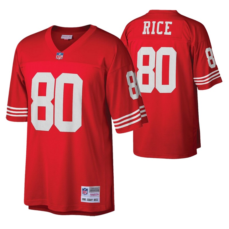 49ers jerry rice jersey legacy replica men's scarlet stitched
