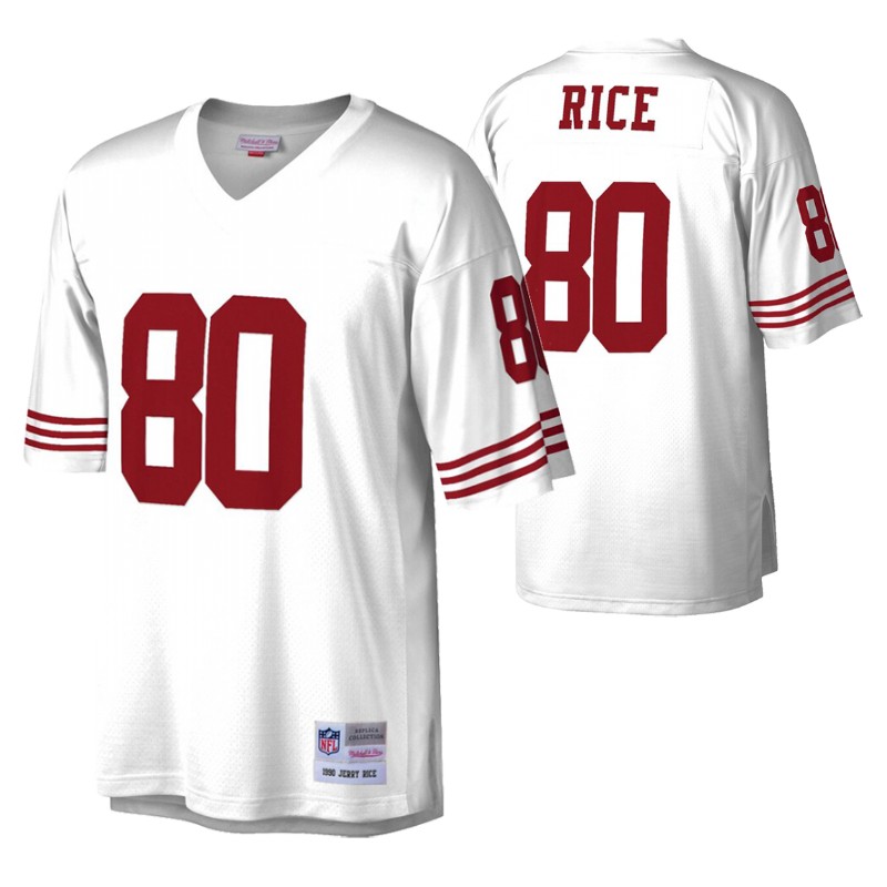 49ers jerry rice jersey legacy replica men's white stitched