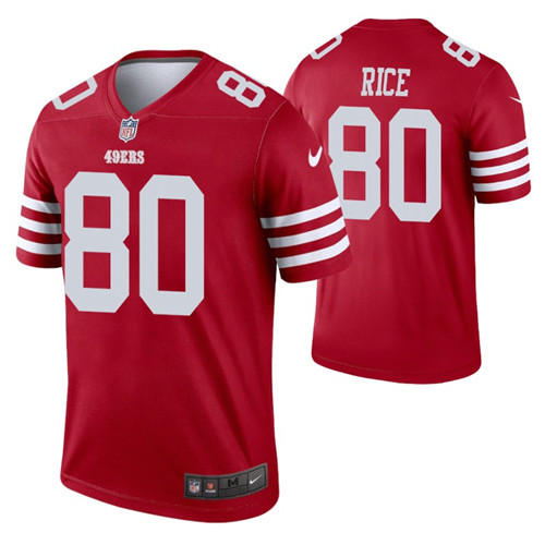 49ers jerry rice jersey scarlet legend men's stitched