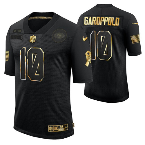49ers jimmy garoppolo golden limited jersey black men stitched