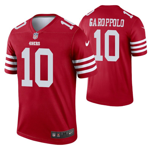 49ers jimmy garoppolo jersey scarlet legend men's stitched