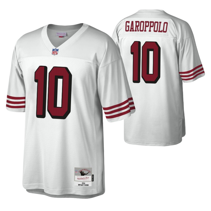 49ers jimmy garoppolo legacy replica jersey white throwback stitched