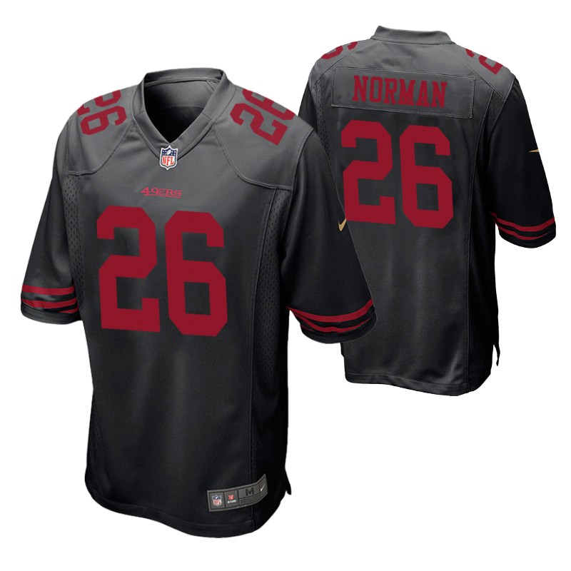 49ers josh norman game jersey black stitched