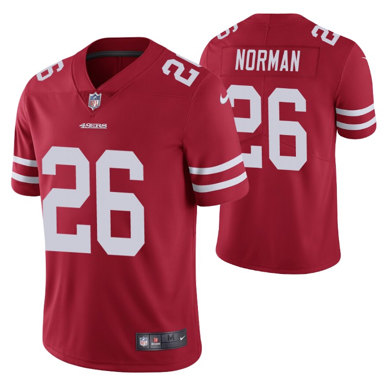 49ers josh norman vapor limited scarlet jersey men stitched