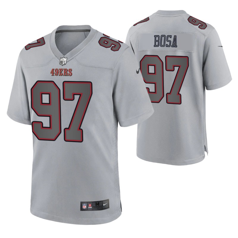 49ers nick bosa game atmosphere jersey gray atmosphere stitched
