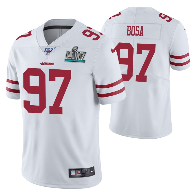49ers nick bosa super bowl liv jersey vapor limited men's white stitched