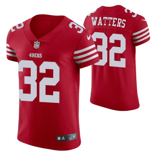 49ers ricky watters vapor elite scarlet jersey stitched