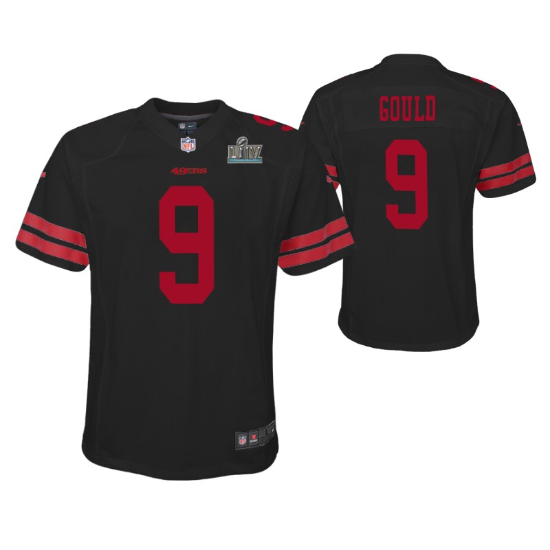 49ers robbie gould super bowl liv jersey game youth black stitched