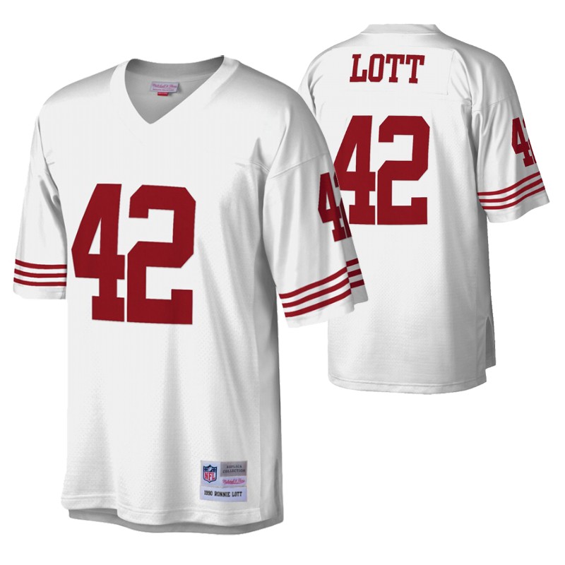 49ers ronnie lott jersey legacy replica men's white stitched