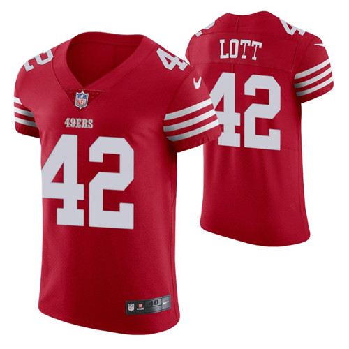 49ers ronnie lott vapor elite scarlet jersey stitched