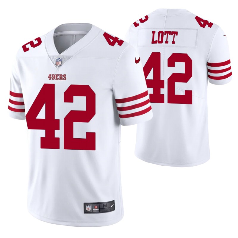 49ers ronnie lott vapor limited white jersey men stitched