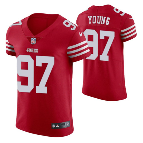 49ers scarlet bryant young vapor elite jersey stitched
