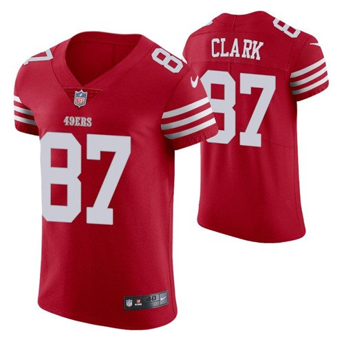 49ers scarlet dwight clark vapor elite jersey stitched