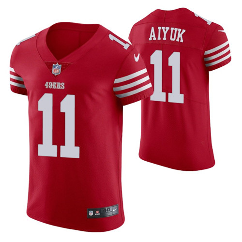 49ers scarlet vapor elite brandon aiyuk jersey stitched