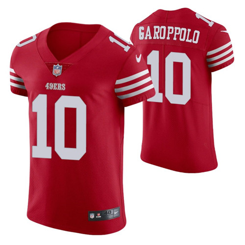 49ers scarlet vapor elite jimmy garoppolo jersey stitched