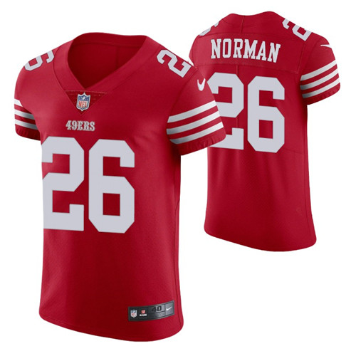 49ers scarlet vapor elite josh norman jersey stitched