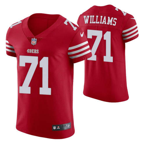 49ers scarlet vapor elite trent williams jersey stitched