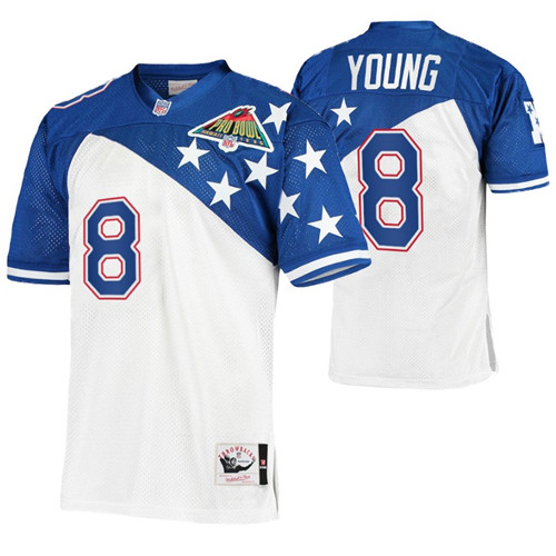 49ers steve young 1994 pro bowl jersey white blue nfc stitched