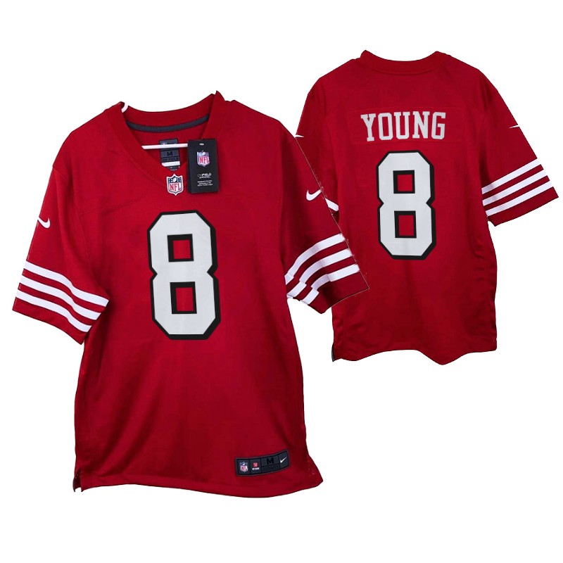49ers steve young game throwback jersey scarlet throwback stitched