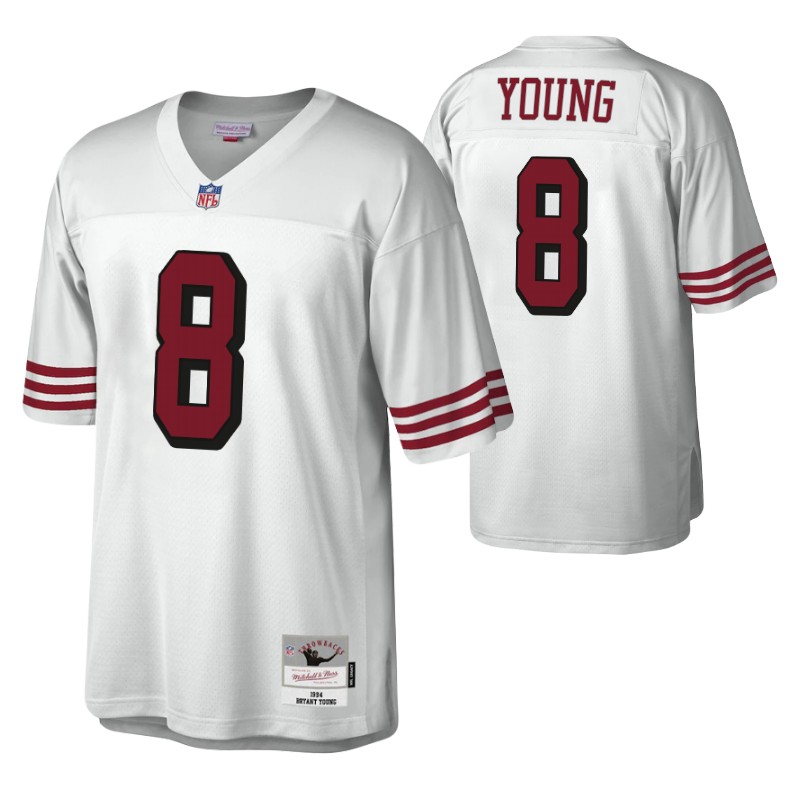 49ers steve young legacy replica jersey white throwback stitched