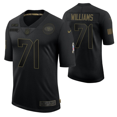 49ers trent williams 2020 salute to service jersey black men stitched