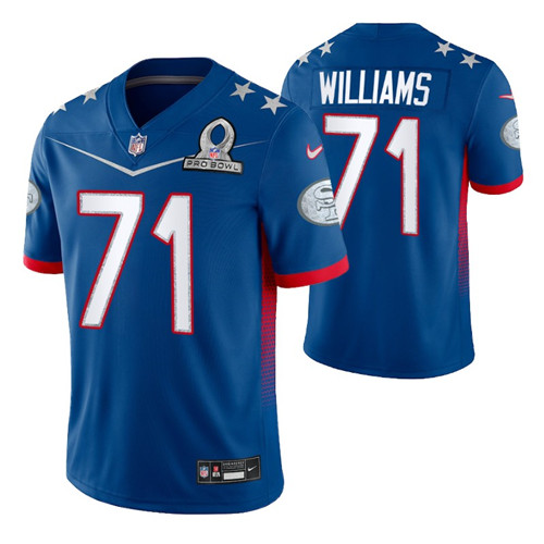 49ers trent williams 2022 nfc pro bowl jersey royal game stitched