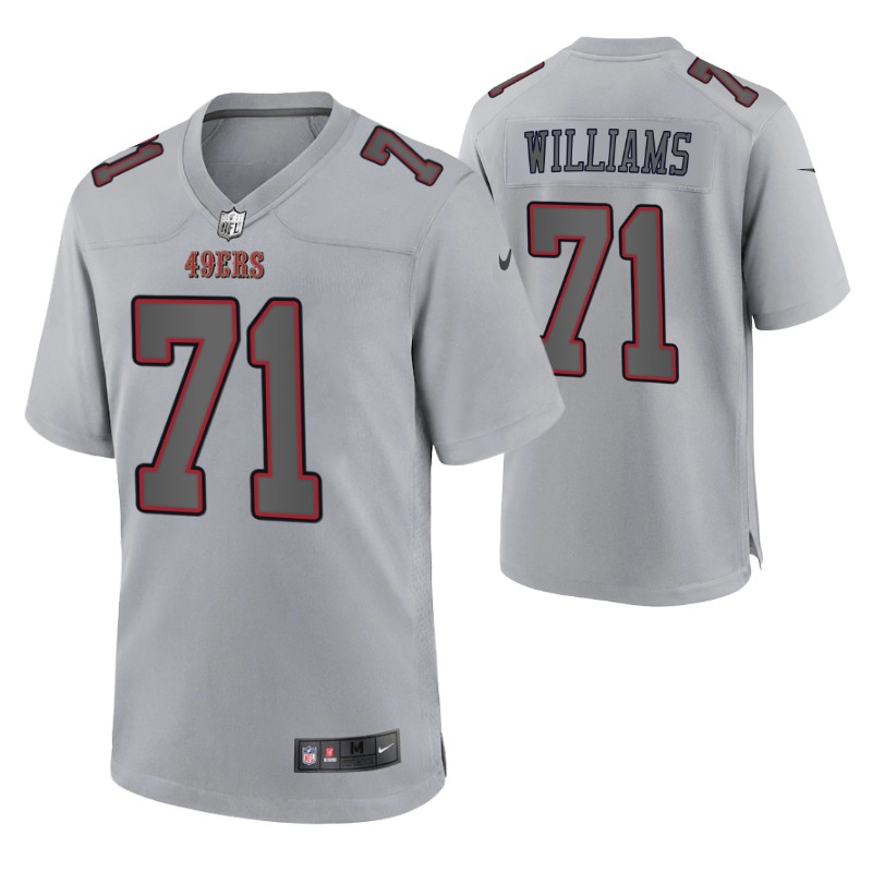 49ers trent williams game atmosphere jersey gray atmosphere stitched