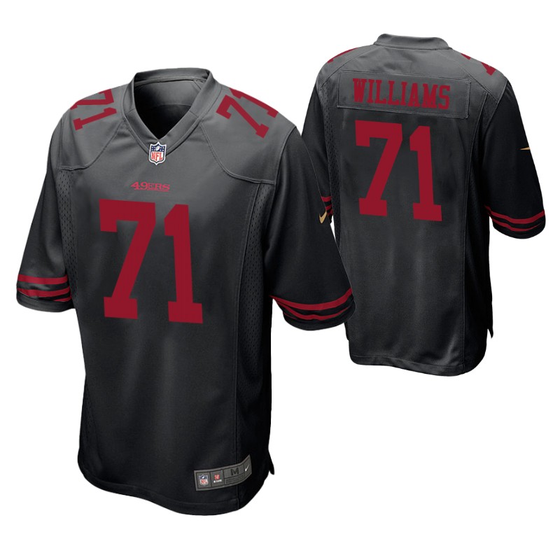 49ers trent williams game jersey black williams stitched