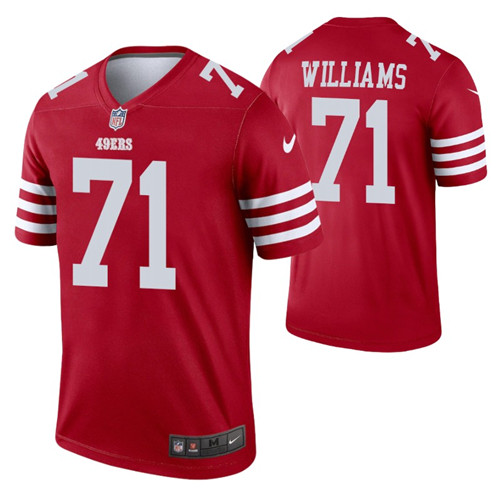 49ers trent williams jersey scarlet legend men's stitched