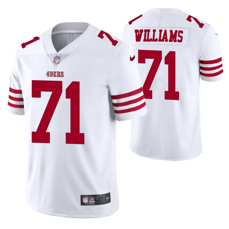 49ers trent williams vapor limited white jersey men stitched