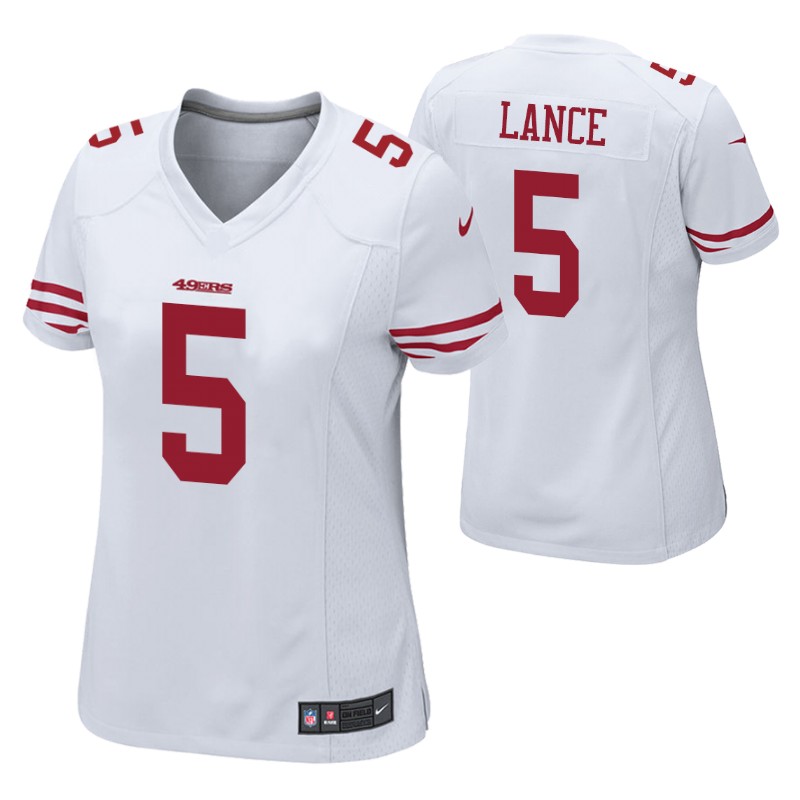 49ers trey lance 2021 nfl draft jersey white women's stitched