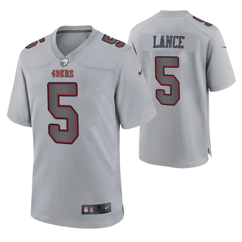 49ers trey lance game atmosphere jersey gray atmosphere stitched