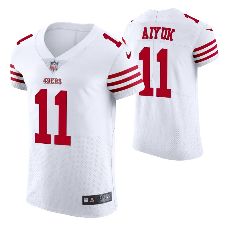 49ers white brandon aiyuk vapor elite jersey stitched