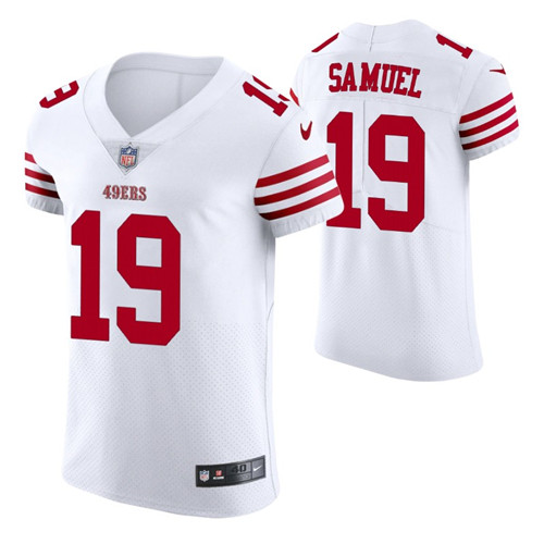 49ers white deebo samuel vapor elite jersey stitched