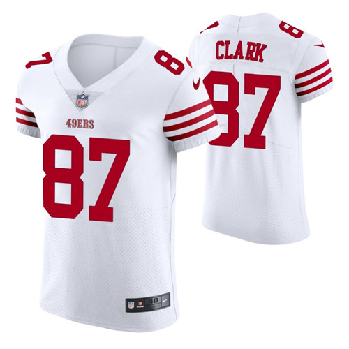 49ers white dwight clark vapor elite jersey stitched