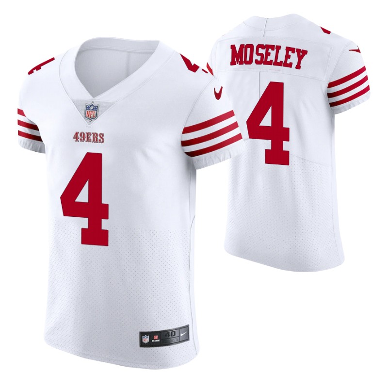 49ers white emmanuel moseley vapor elite jersey stitched