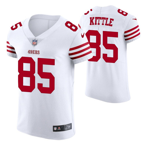 49ers white george kittle vapor elite jersey stitched