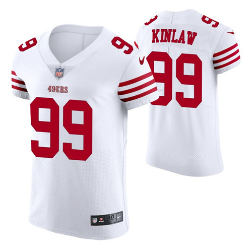 49ers white javon kinlaw vapor elite jersey stitched