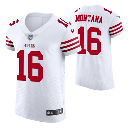 49ers white joe montana vapor elite jersey stitched