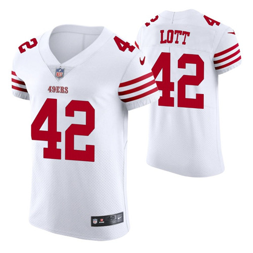 49ers white ronnie lott vapor elite jersey stitched