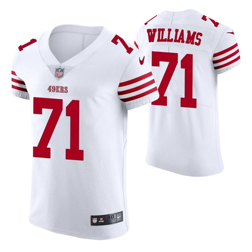 49ers white trent williams vapor elite jersey stitched