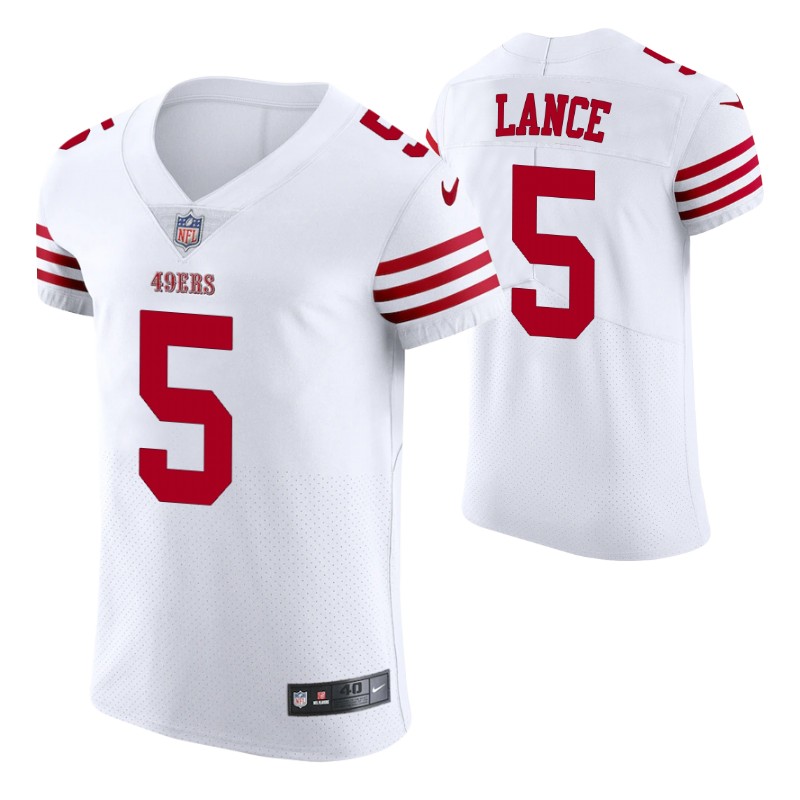 49ers white trey lance vapor elite jersey stitched