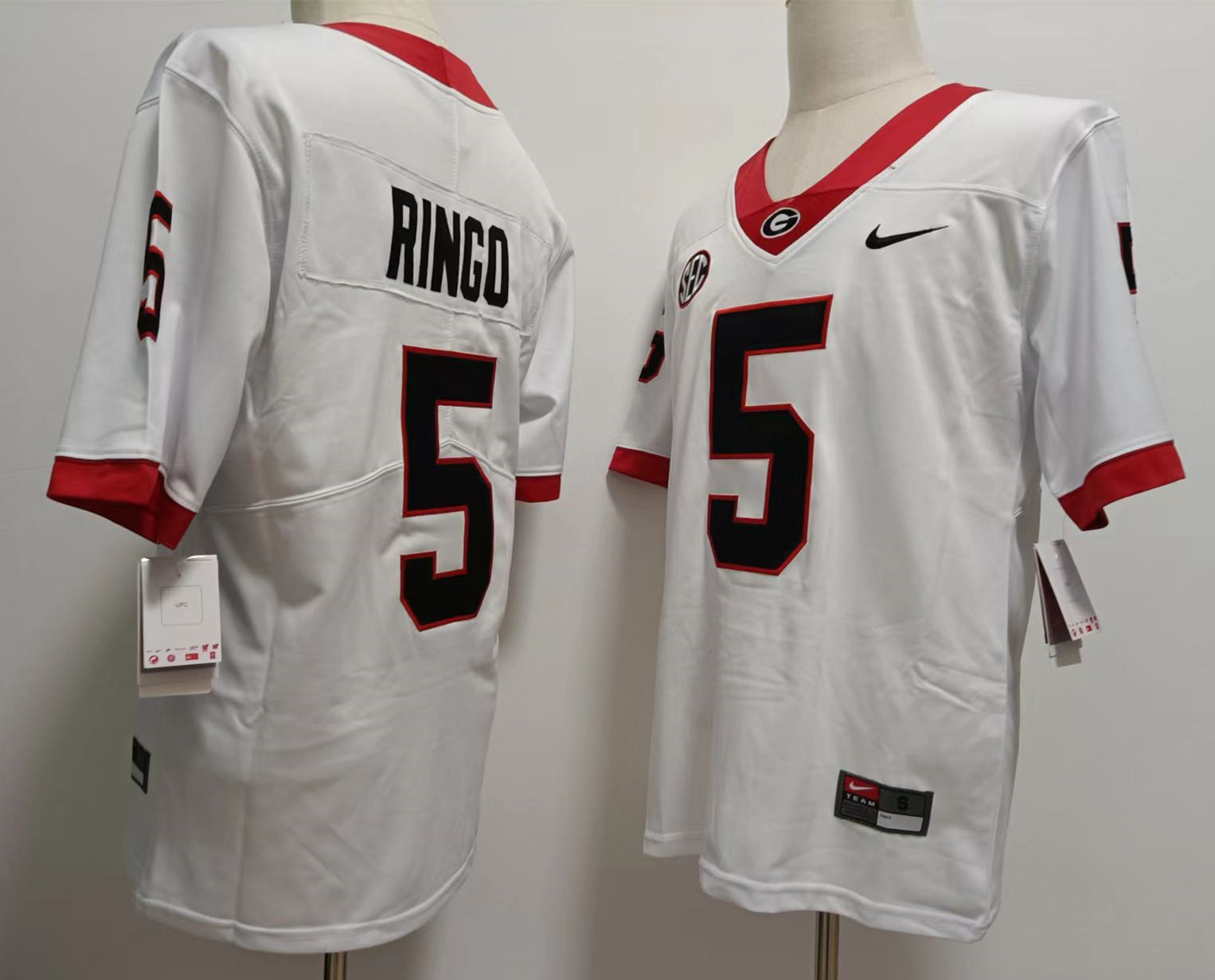 Kelee Ringo Georgia Bulldogs White 2022 Block Number Font Football Jersey