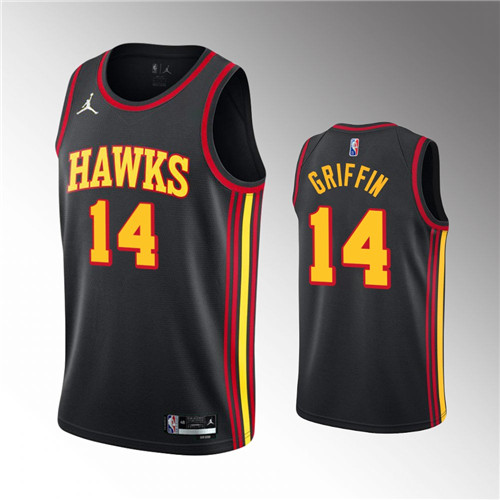 Atlanta Hawks AJ Griffin Statement Edition Black stitched Jersey #14
