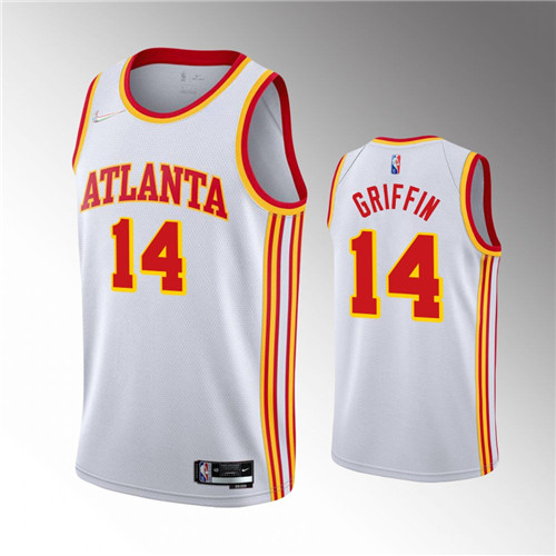 Atlanta Hawks AJ Griffin Association Edition White stitched Jersey #14