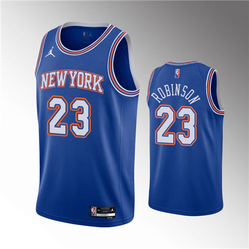 New York Knicks Mitchell Robinson Statement Royal stitched Jersey #23